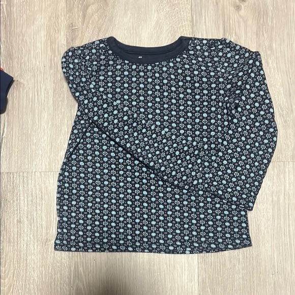 4/$30 Old Navy Kids Patterned Long Sleeve Shirt - Black and Blue 18-24M - Picture 1 of 1